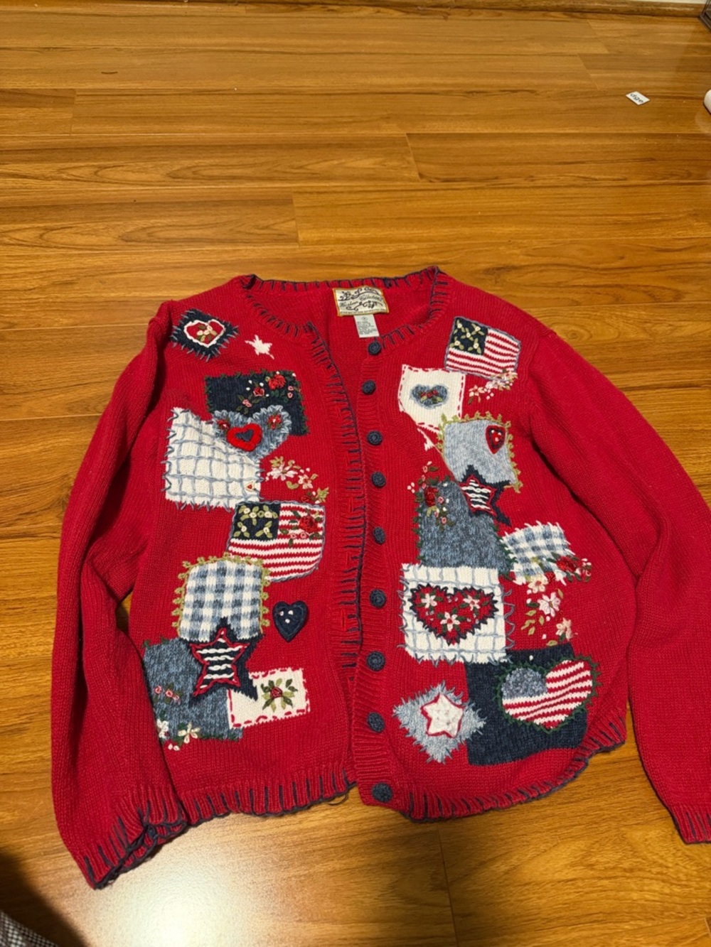 4th of July sweater, heirloom collectibles sweater